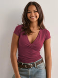 Surplice Short Sleeve T-Shirt - Jatanele