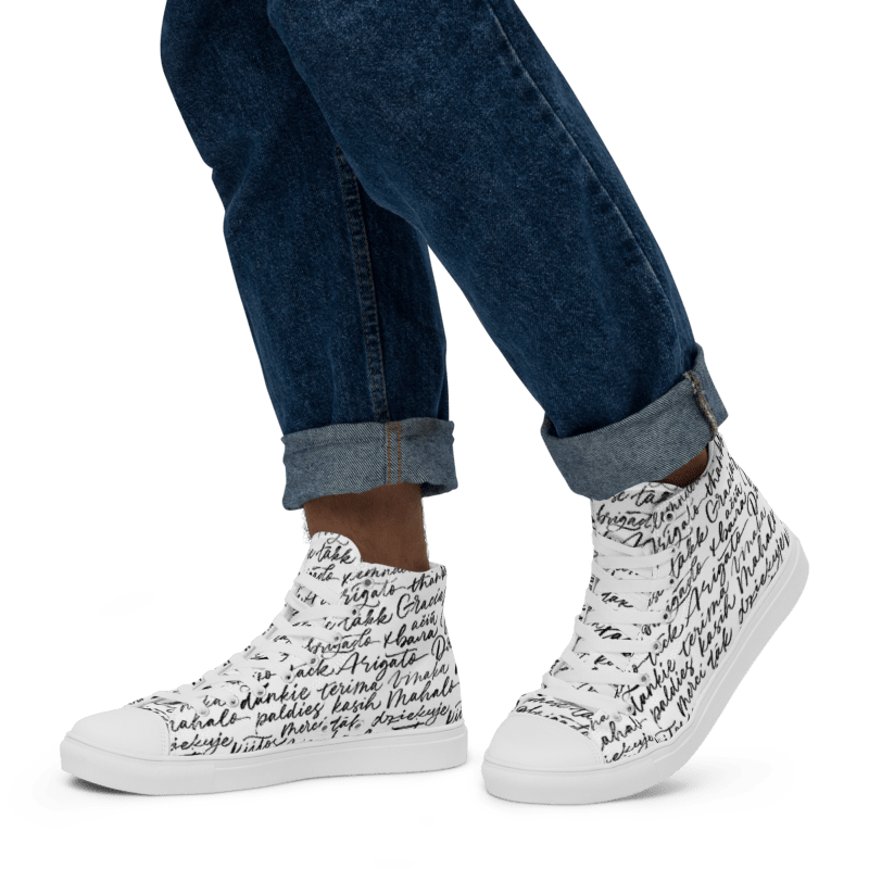 Men’s Signature high top canvas shoes