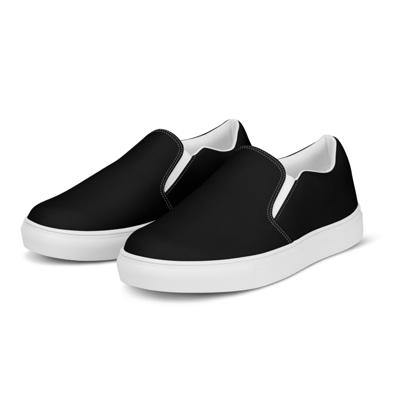 Men’s Black slip-on canvas shoes