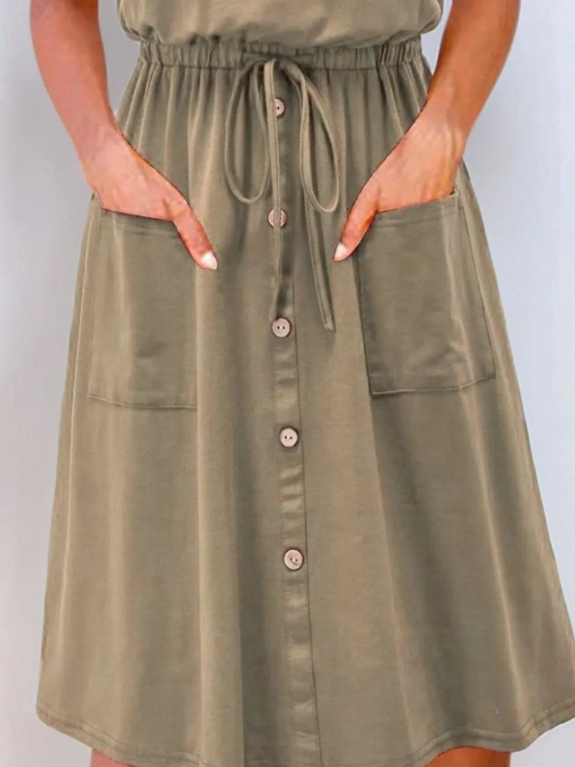 Full Size Round Neck Sleeveless Tank Dress Plus Size - Jatanele