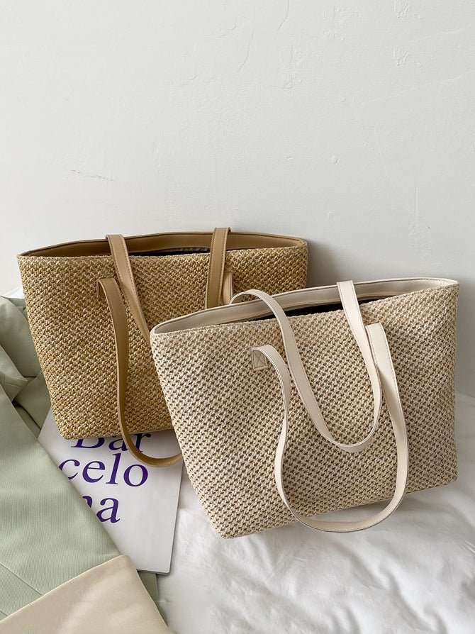Medium Woven Shoulder Tote Bag - Jatanele