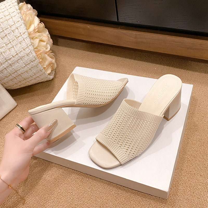 Nova Knit Block Heels - Jatanele