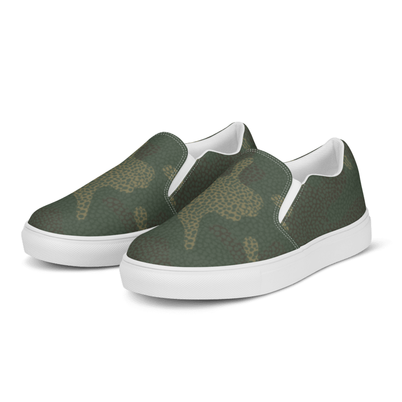 Men’s Army Green slip-on canvas shoes