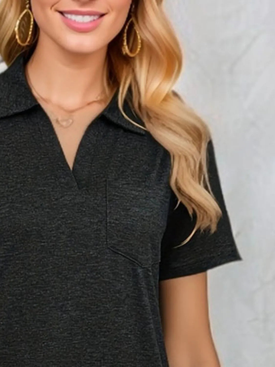 Johnny Collar Short Sleeve Top - Jatanele