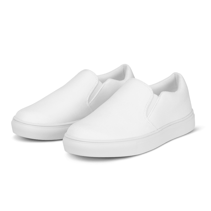 Men’s White slip-on canvas shoes