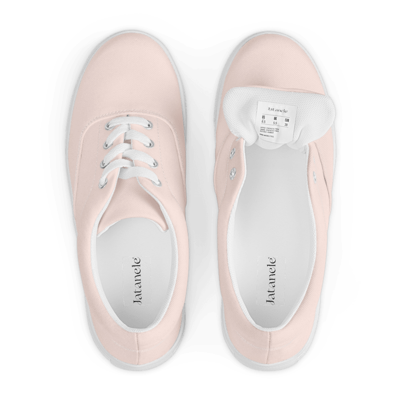Women’s Blush Pink lace-up canvas shoes