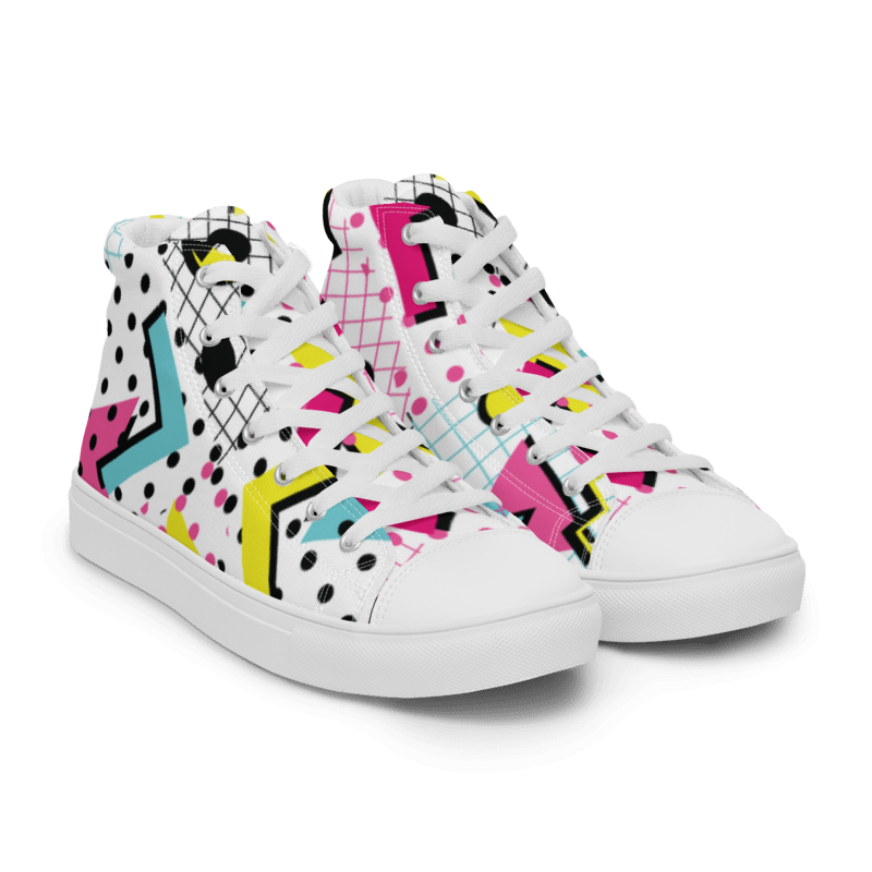 Men’s Abstract high top canvas shoes