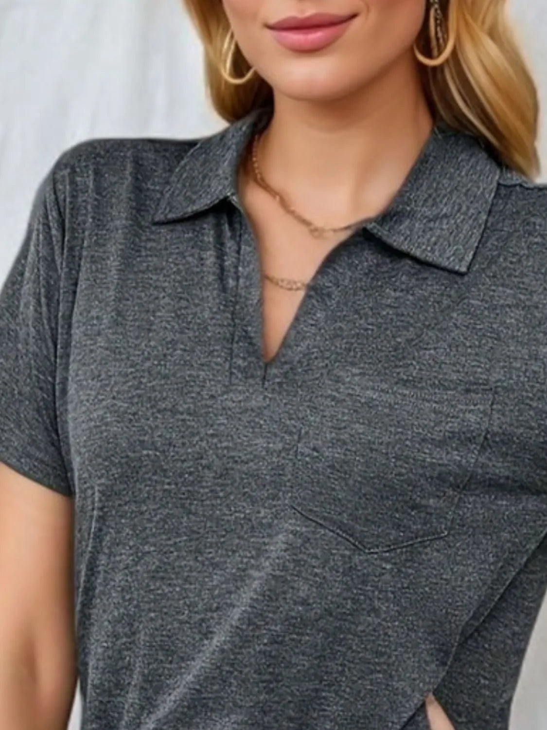 Johnny Collar Short Sleeve Top - Jatanele