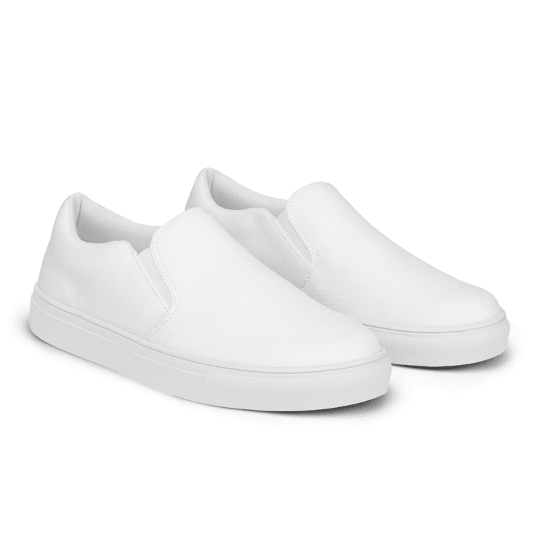 Men’s White slip-on canvas shoes