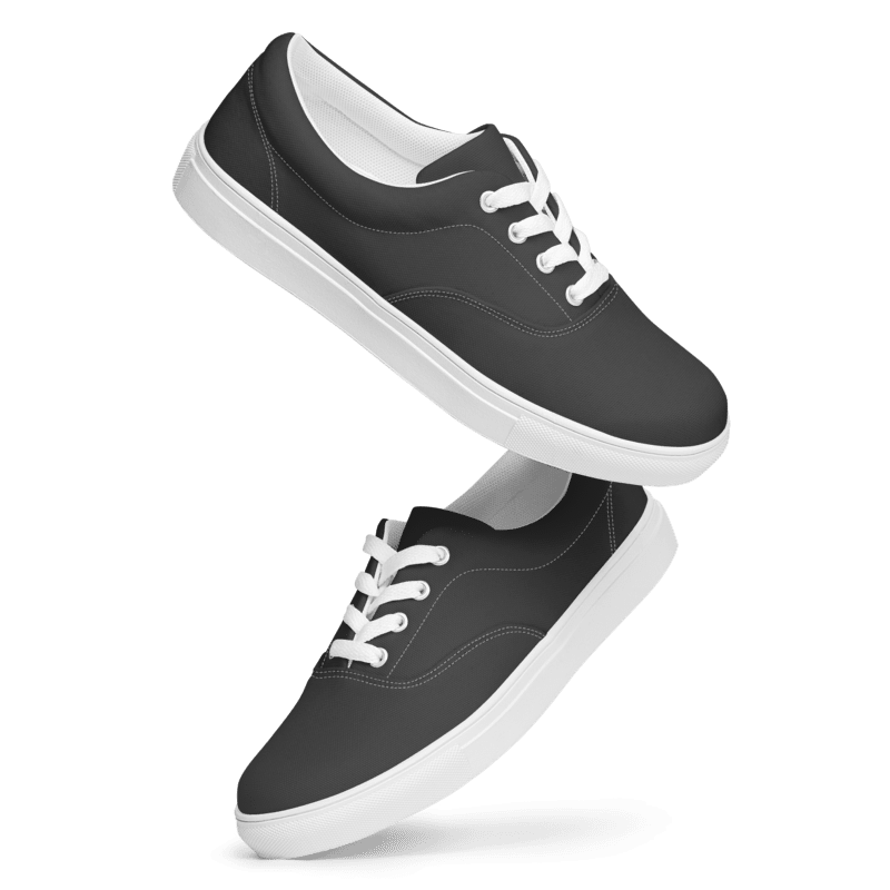 Men’s Dark Grey lace-up canvas shoes