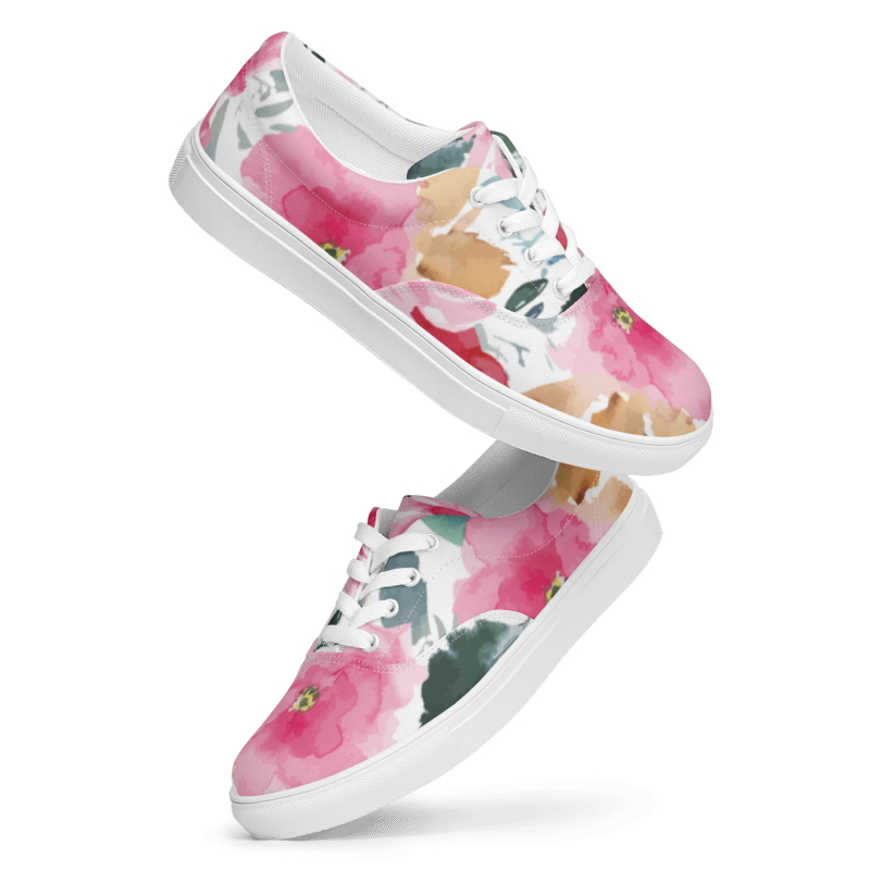 Bloom lace-up canvas shoes