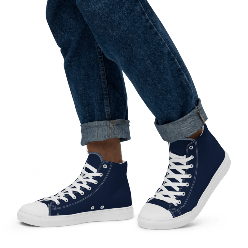 Men’s Blue high top canvas shoes