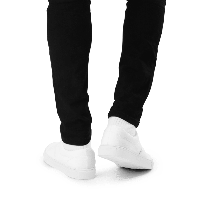 Men’s White lace-up canvas shoes