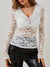V-Neck Long Sleeve Lace Top - Jatanele