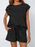 Round Neck Cap Sleeve Top and Shorts Set - Jatanele