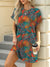 Printed Round Neck Short Sleeve Mini Dress - Jatanele