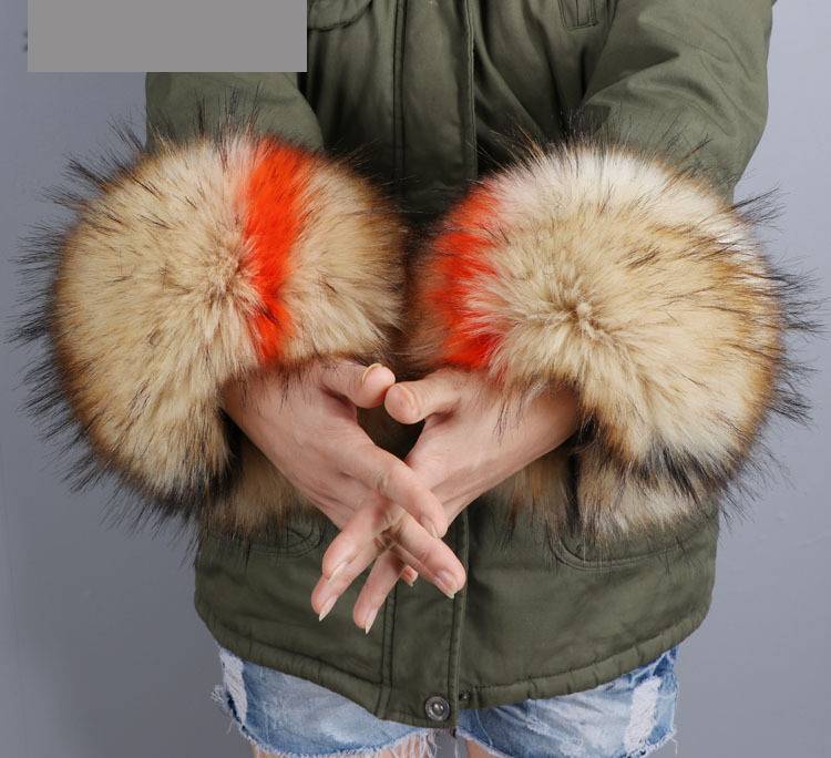 Women’s Luxe Faux Fur Hand Wristband Sleeves – Stylish and Cozy - Jatanele