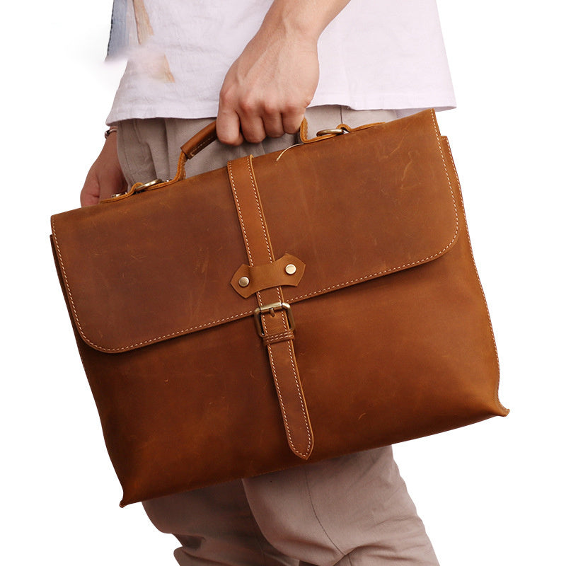 Leather Men's Briefcase - Premium Brown & Coffee Variants - Jatanele