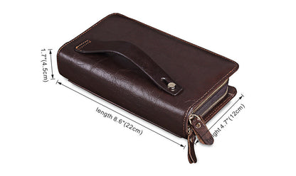 Men's Leather Business Wallet with Shoulder Strap – Sleek & Professional - Jatanele