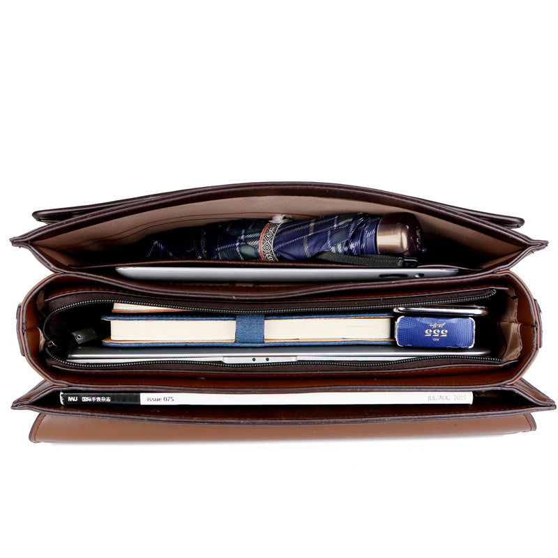 Men's Handbag Business Briefcase - Black and Brown Variants - Jatanele