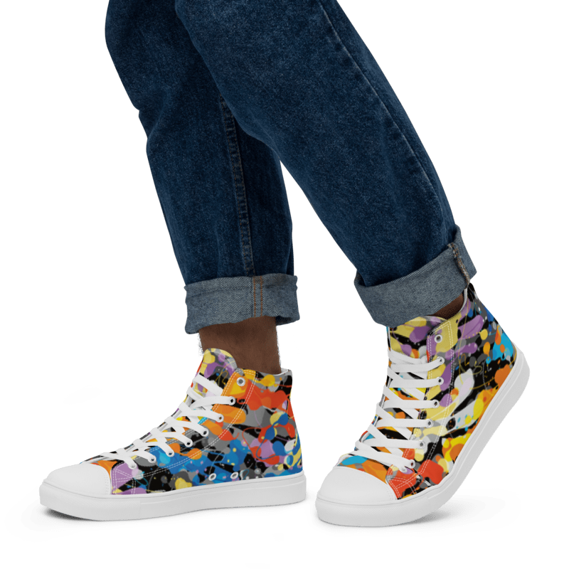 Men’s Multicolor high top canvas shoes