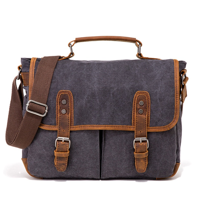 Horse Leather Briefcase for Men – Available in Army Green, Black, Dark Gray, and Khaki - Jatanele