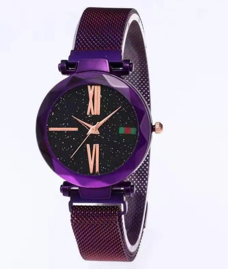 Luxury Starry Diamond Women’s Quartz Watch with Magnet Buckle - Jatanele