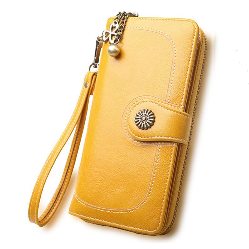 Split Leather Long Wallet for Women - Jatanele