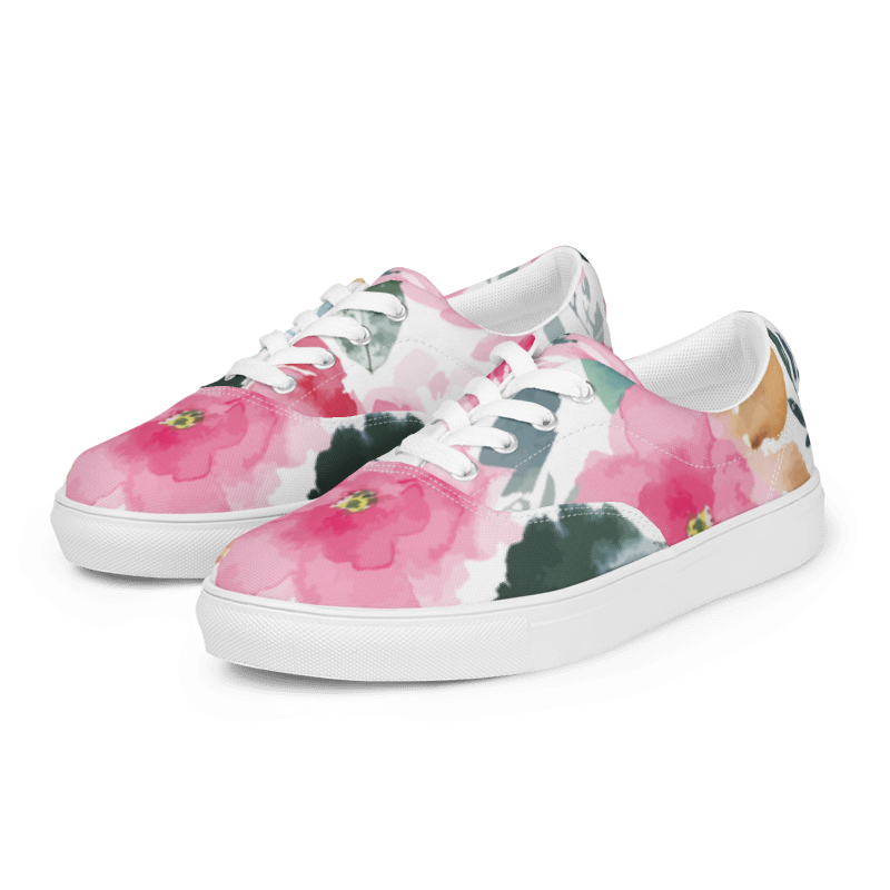 Bloom lace-up canvas shoes