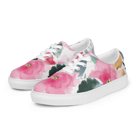Bloom lace-up canvas shoes