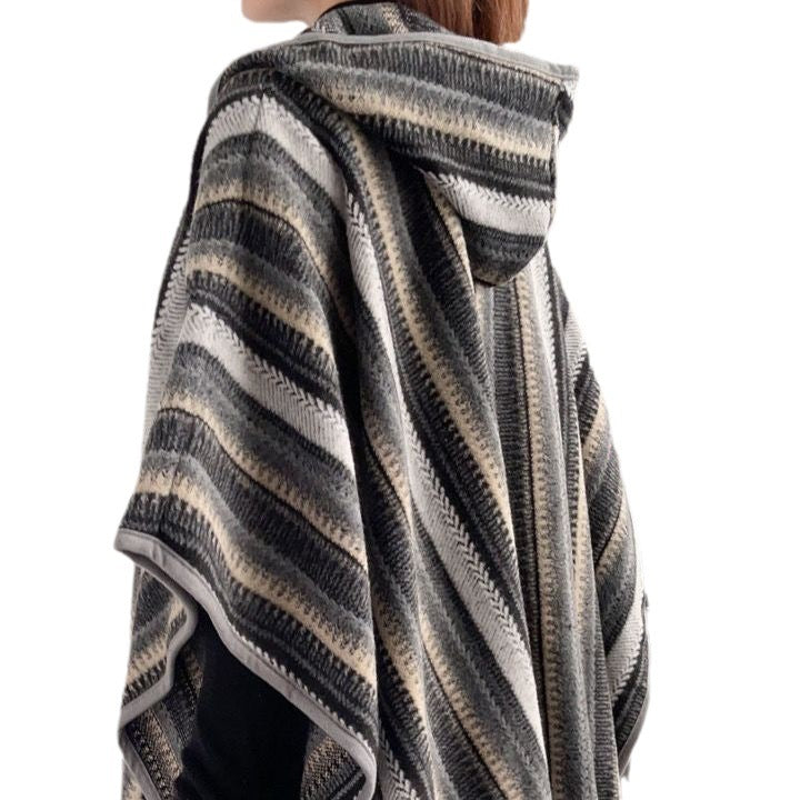 Ethnic-Style Hooded Shawl Cape – Versatile & Cozy - Jatanele