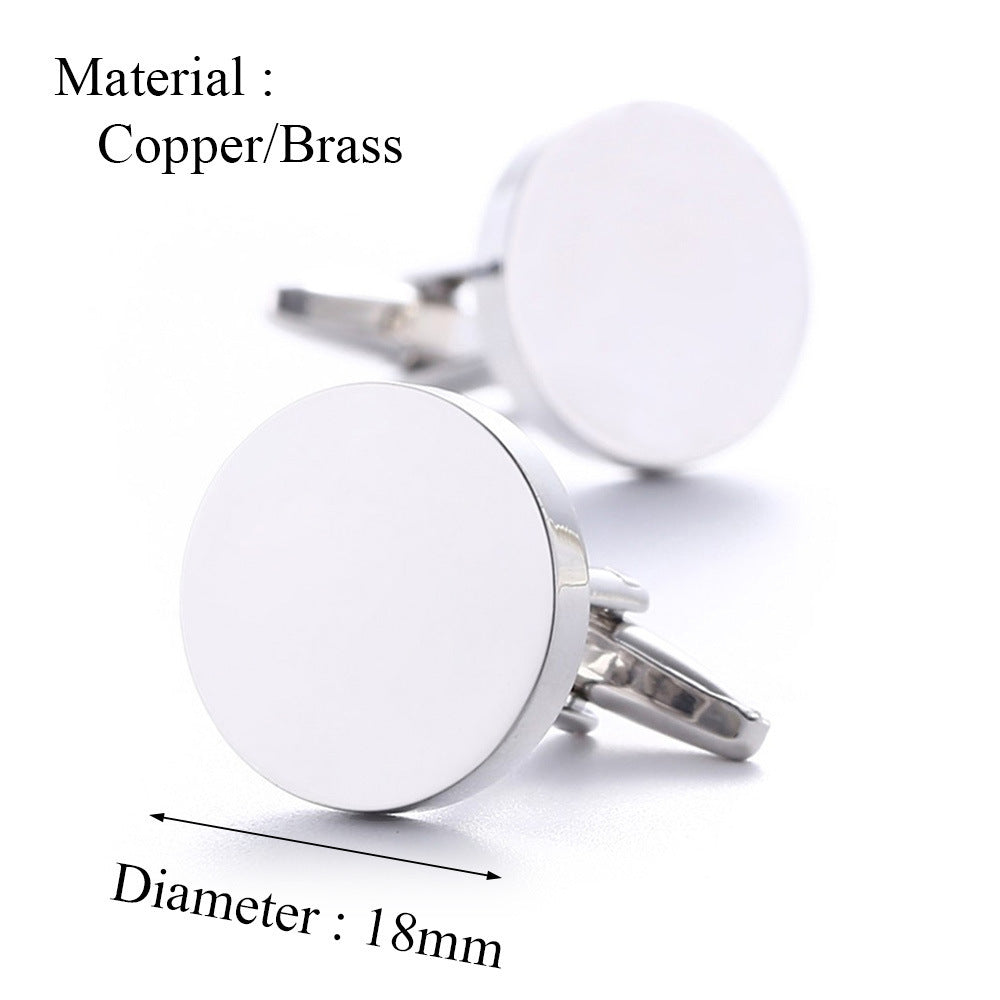 High-quality French Round Shirt Cufflinks - Jatanele