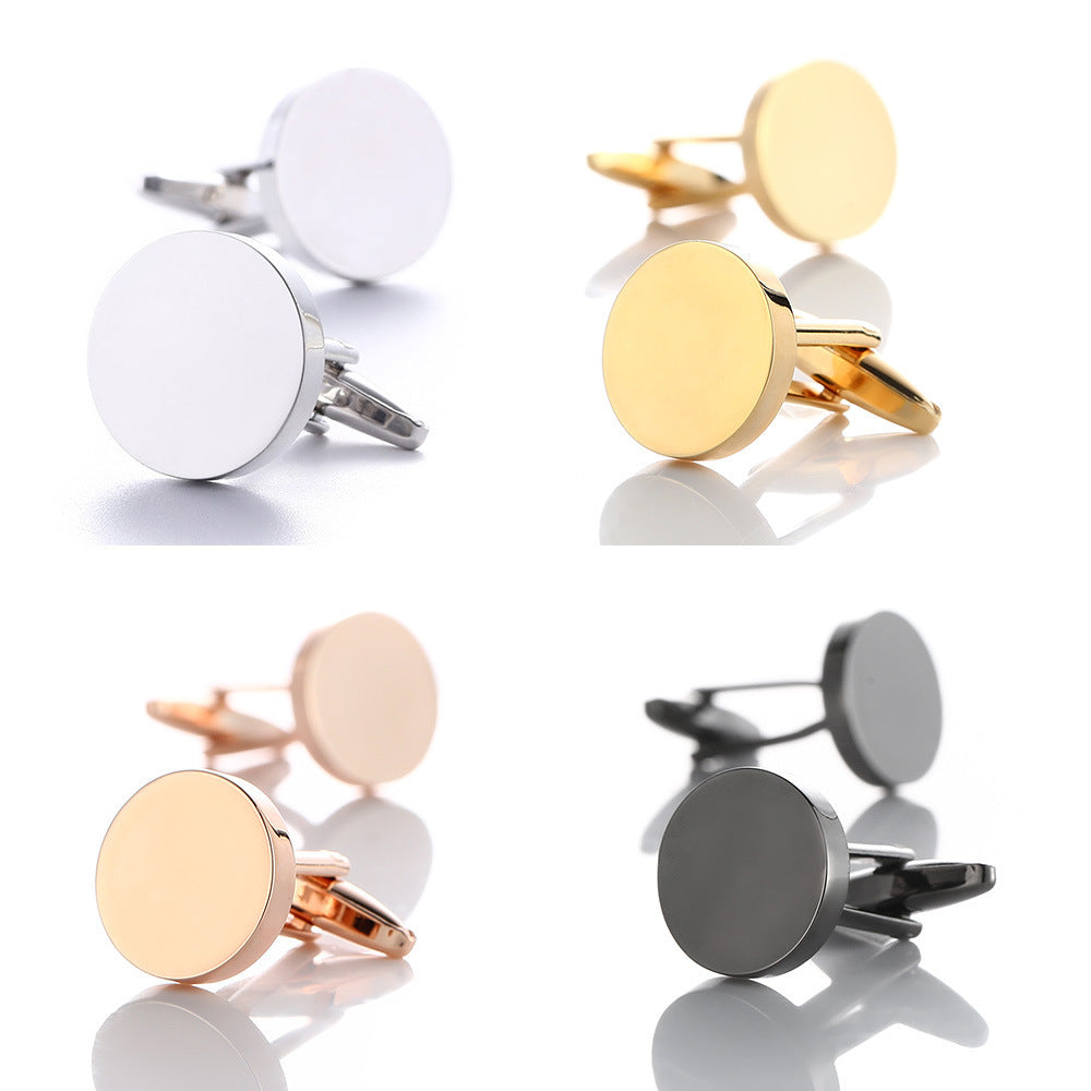 High-quality French Round Shirt Cufflinks - Jatanele