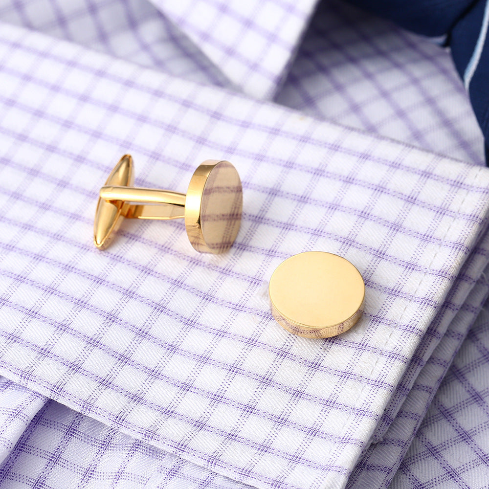 High-quality French Round Shirt Cufflinks - Jatanele