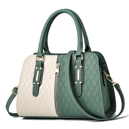 Fashion Color Matching Ladies Handbags European and American Atmosphere Large Capacity - Jatanele