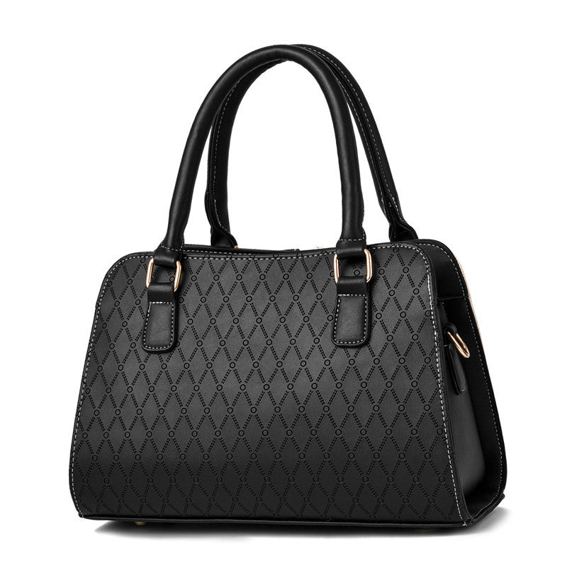 Fashion Color Matching Ladies Handbags European and American Atmosphere Large Capacity - Jatanele