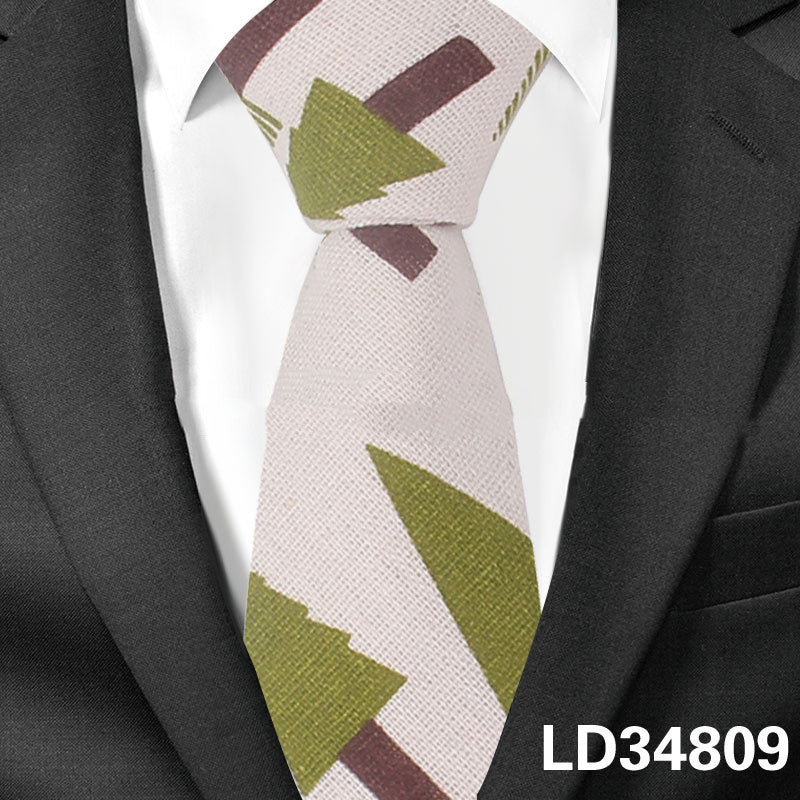 Linen Animal Print Tie – Fun and Stylish Accessory for Men and Women - Jatanele