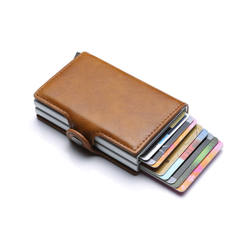 RFID-Blocking Crazy Horse Leather Wallet – Compact & Secure - Jatanele