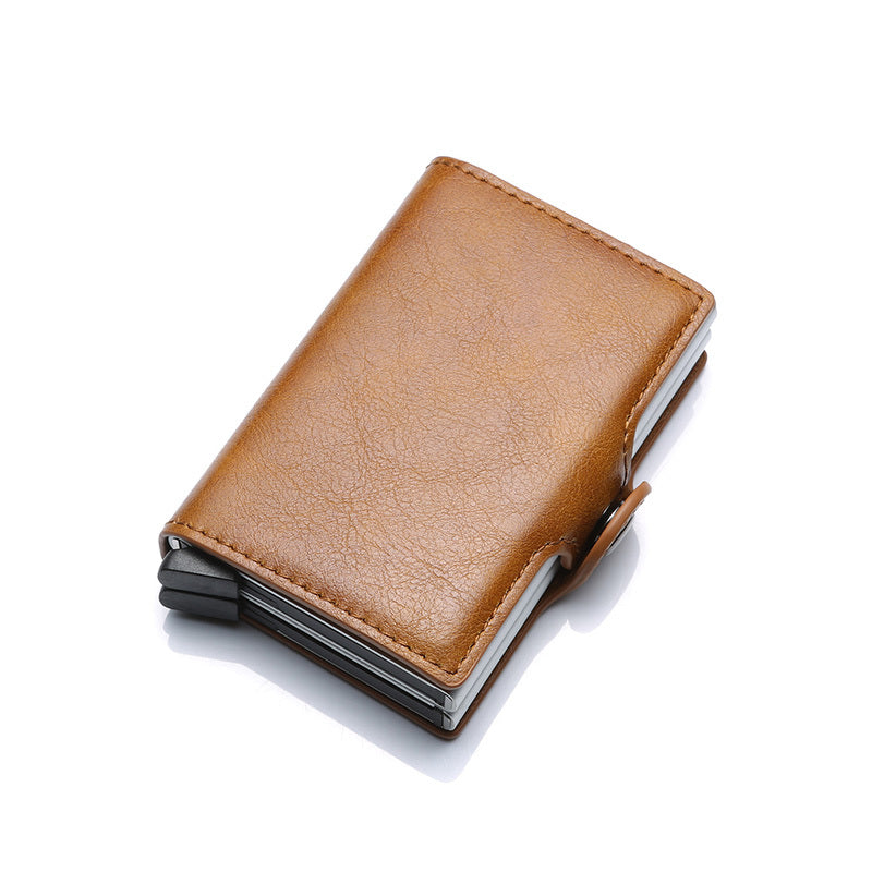 RFID-Blocking Crazy Horse Leather Wallet – Compact & Secure - Jatanele