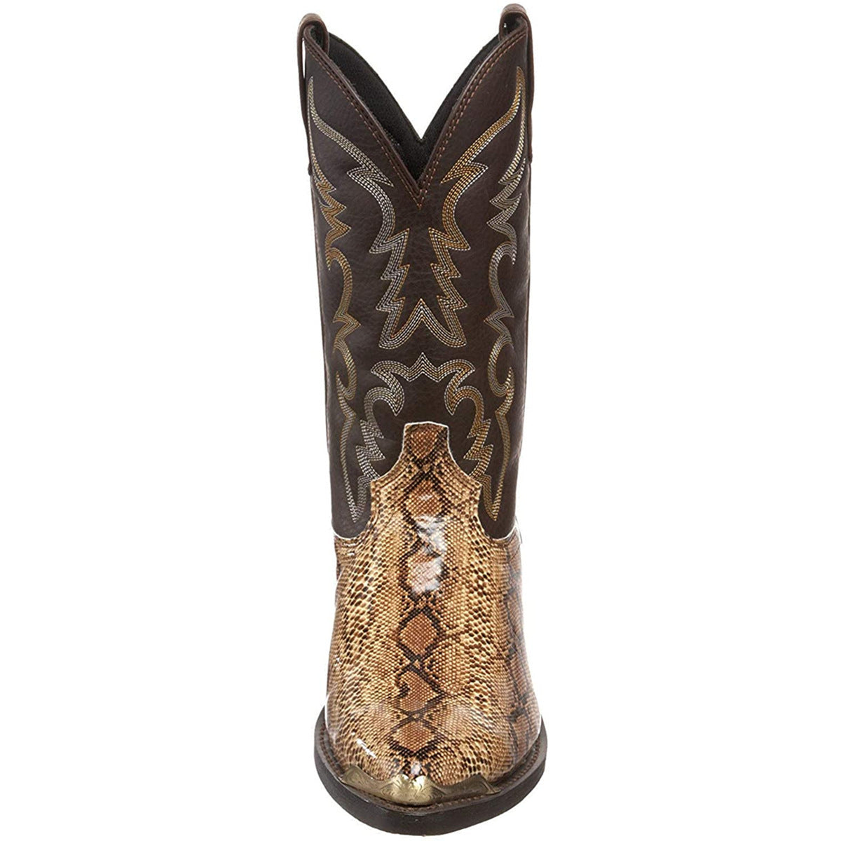 High-Heeled Iron Head Western Cowboy Boots Couples 38-48 Printed Snake Print - Jatanele