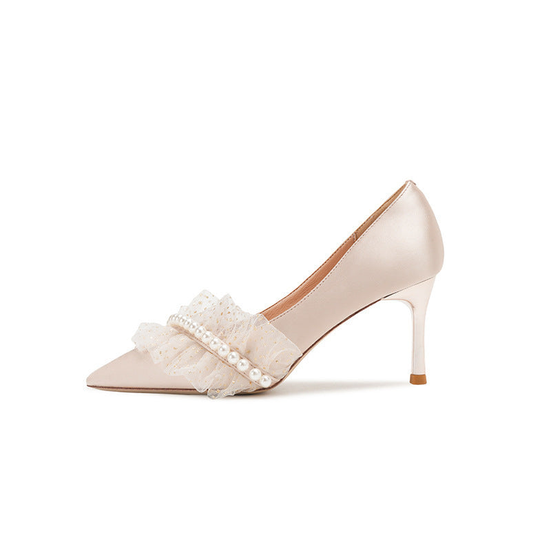 Elegant Champagne Bridesmaid Wedding Shoes – Perfect for Special Occasions - Jatanele