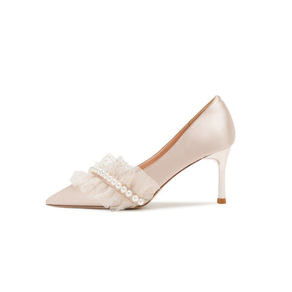 Elegant Champagne Bridesmaid Wedding Shoes – Perfect for Special Occasions - Jatanele