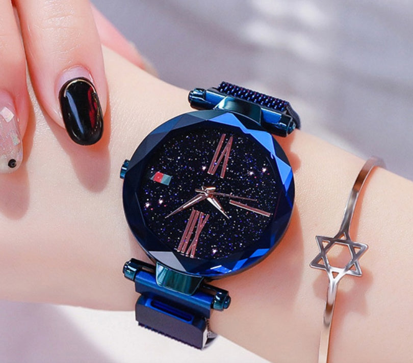 Luxury Starry Diamond Women’s Quartz Watch with Magnet Buckle - Jatanele