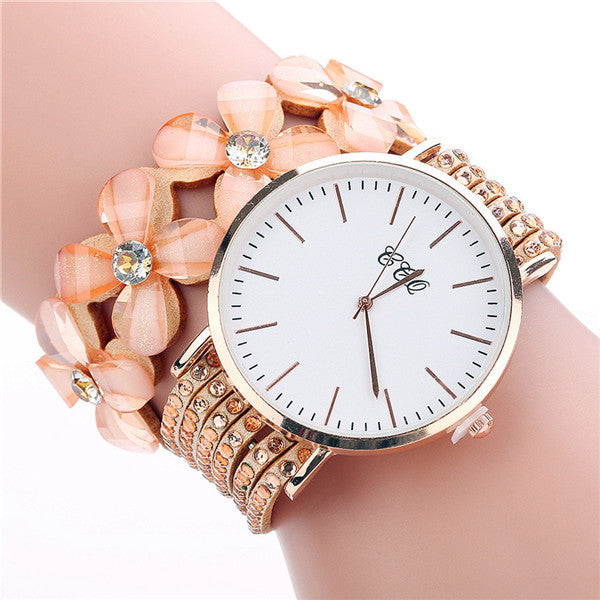 Elegant Velvet Drill Band Quartz Watch for Women - Jatanele