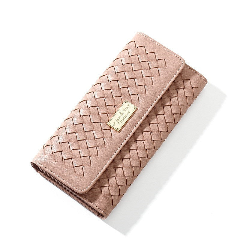 Woven Simple All-Match Retro Long Wallet - Jatanele