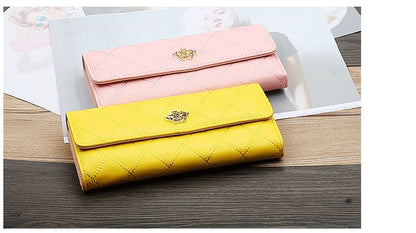 Chic Tri-Fold Women's Wallet – Timeless Elegance in Bold Colors - Jatanele