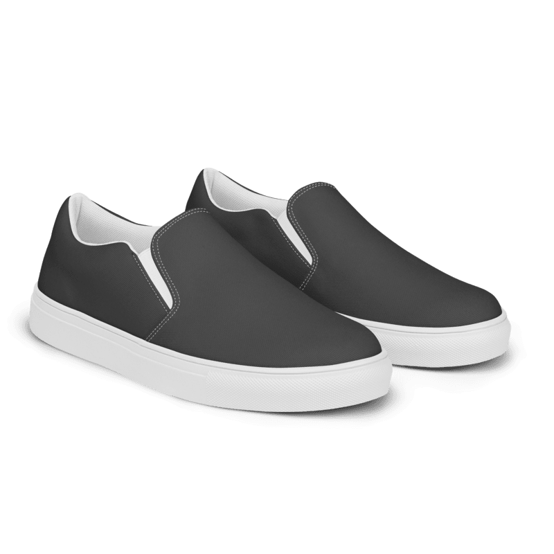 Men’s Dark Grey slip-on canvas shoes