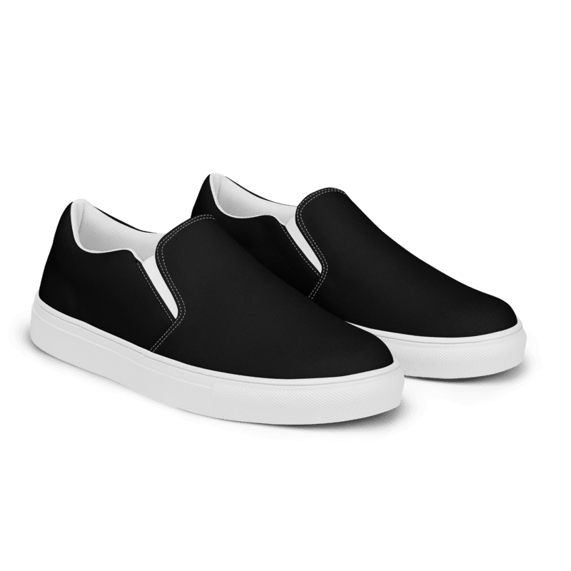 Men’s Black slip-on canvas shoes