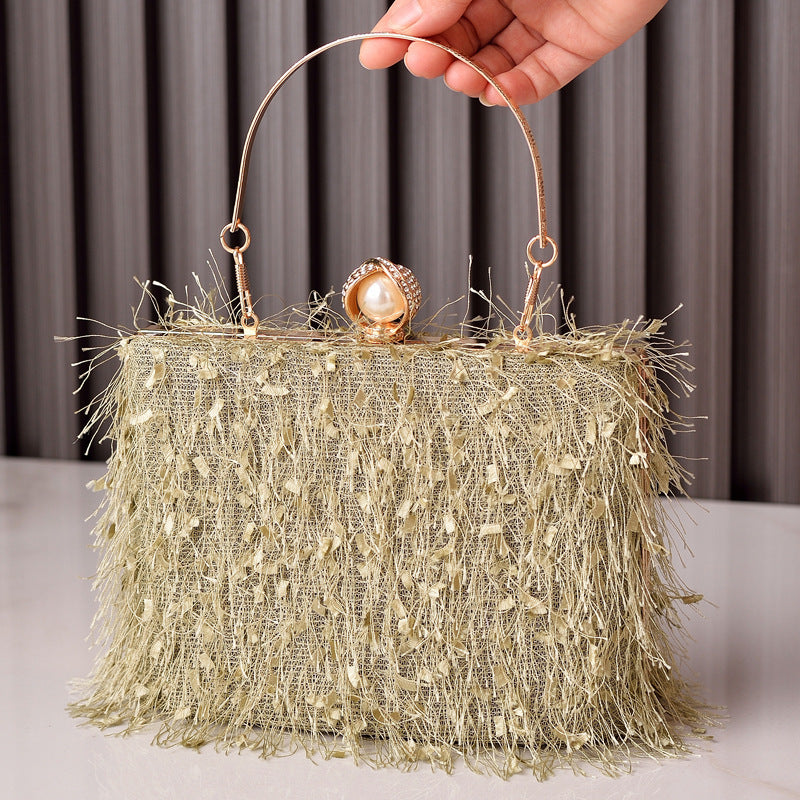 Elegant Tassel Evening Clutch – Party-Perfect Handbag - Jatanele