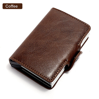 RFID-Blocking Crazy Horse Leather Wallet – Compact & Secure - Jatanele